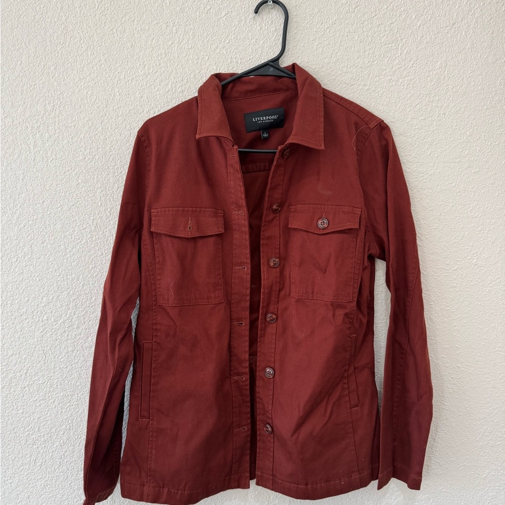 Liverpool Terracotta Button-Up Jacket